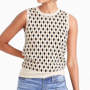 NWOT Jcrew Jackie shell in Argyle